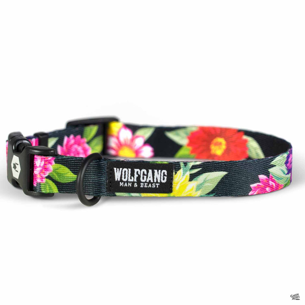 Wolfgang DarkFloral Dog Collar — Green Acres Nursery & Supply